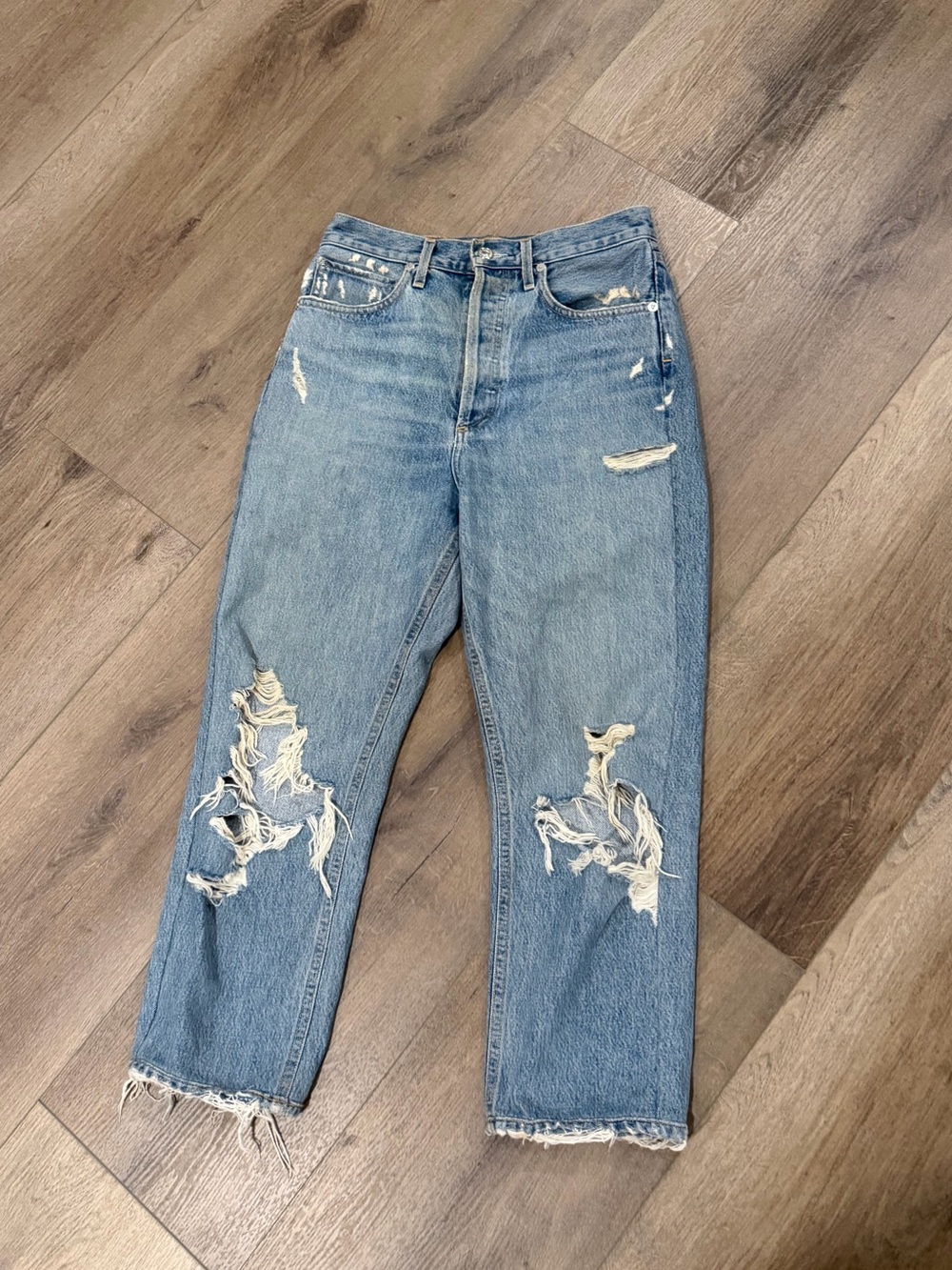 Agolde Distressed 28 waist by 24 inseam jeans